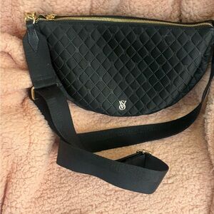 Elegant Black Quilted Crossbody Bag